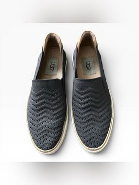 UGG Sammy Chevron Slip On Casual Sneaker Shoes Womens Size 6.5 1102560 Gray